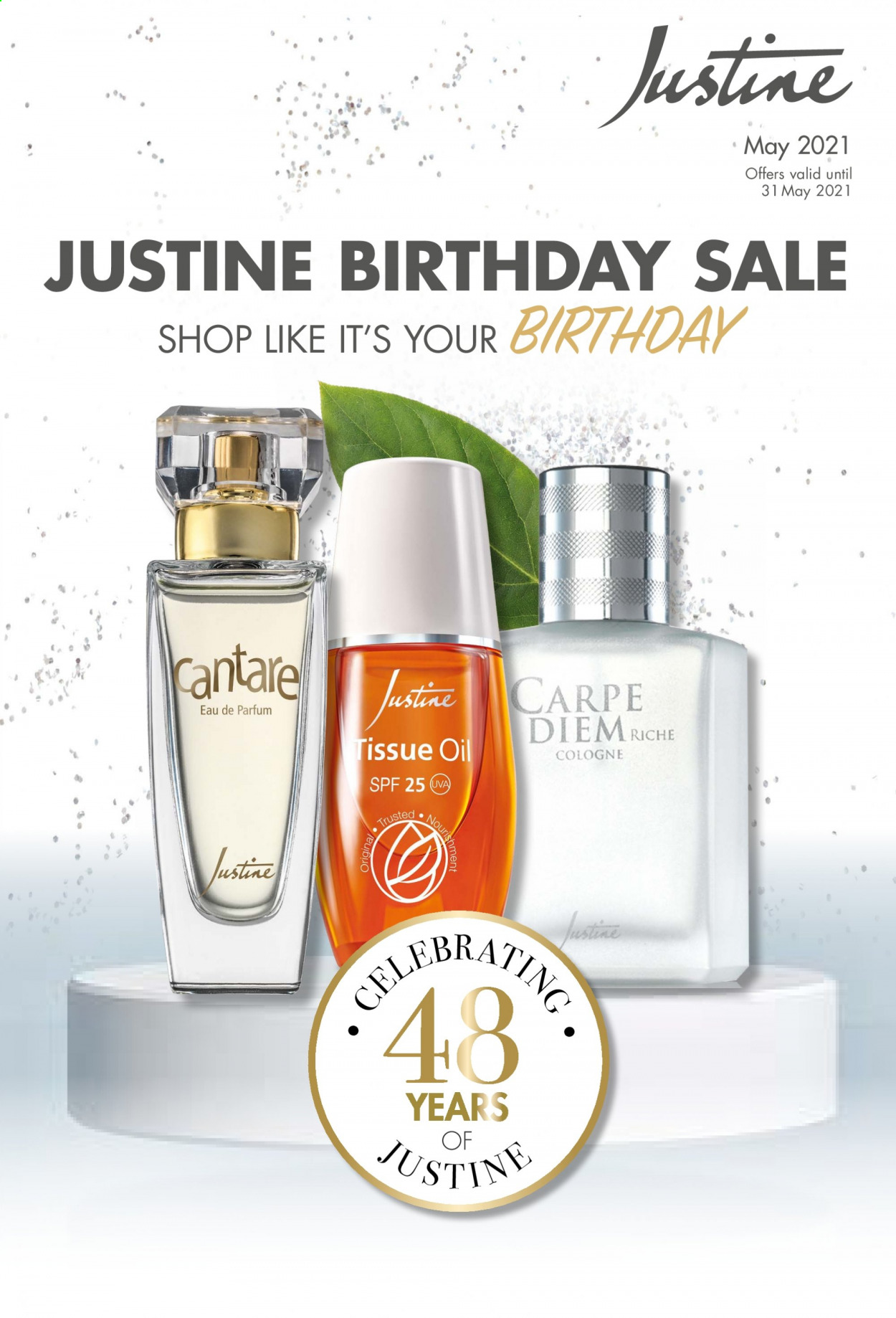 Justine specials - 05/05/2021 - 31/05/2021. Page 1