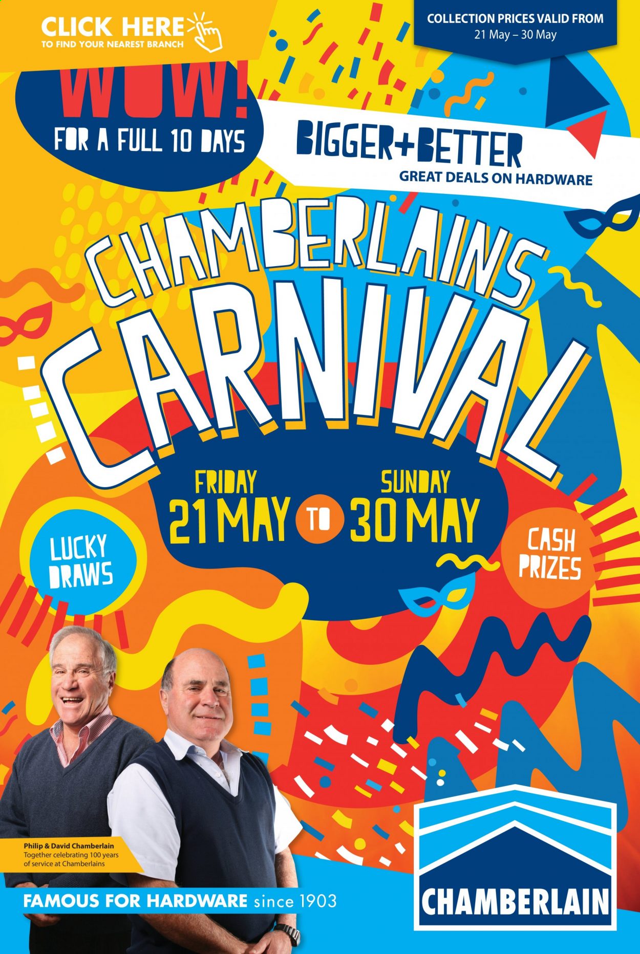 Chamberlain specials - 21/05/2021 - 30/05/2021. Page 1