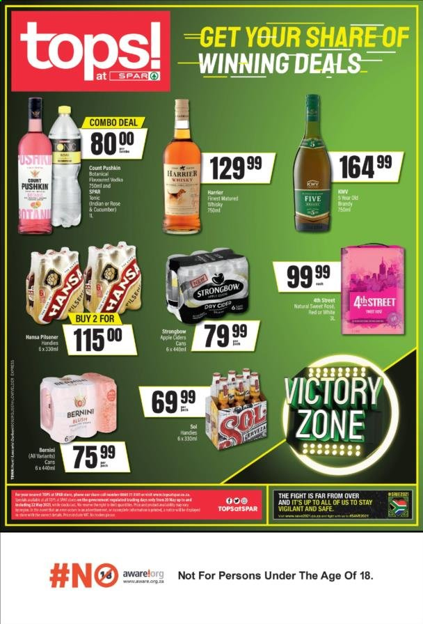 TOPS at SPAR specials - 20/05/2021 - 22/05/2021. Page 1