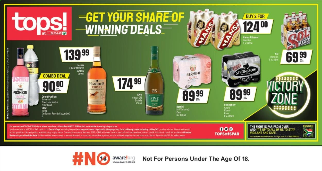 TOPS at SPAR specials - 20/05/2021 - 23/05/2021. Page 1