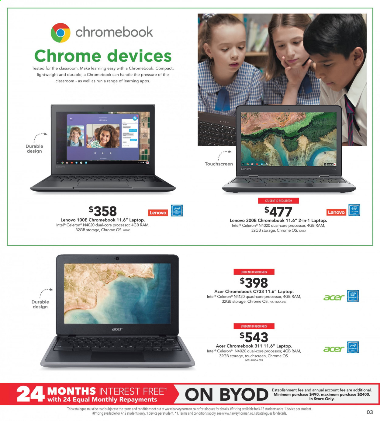 thumbnail - Harvey Norman mailer - 12.01.2021 - 25.01.2021 - Sales products - Acer, Lenovo, laptop, chromebook, Intel. Page 3.