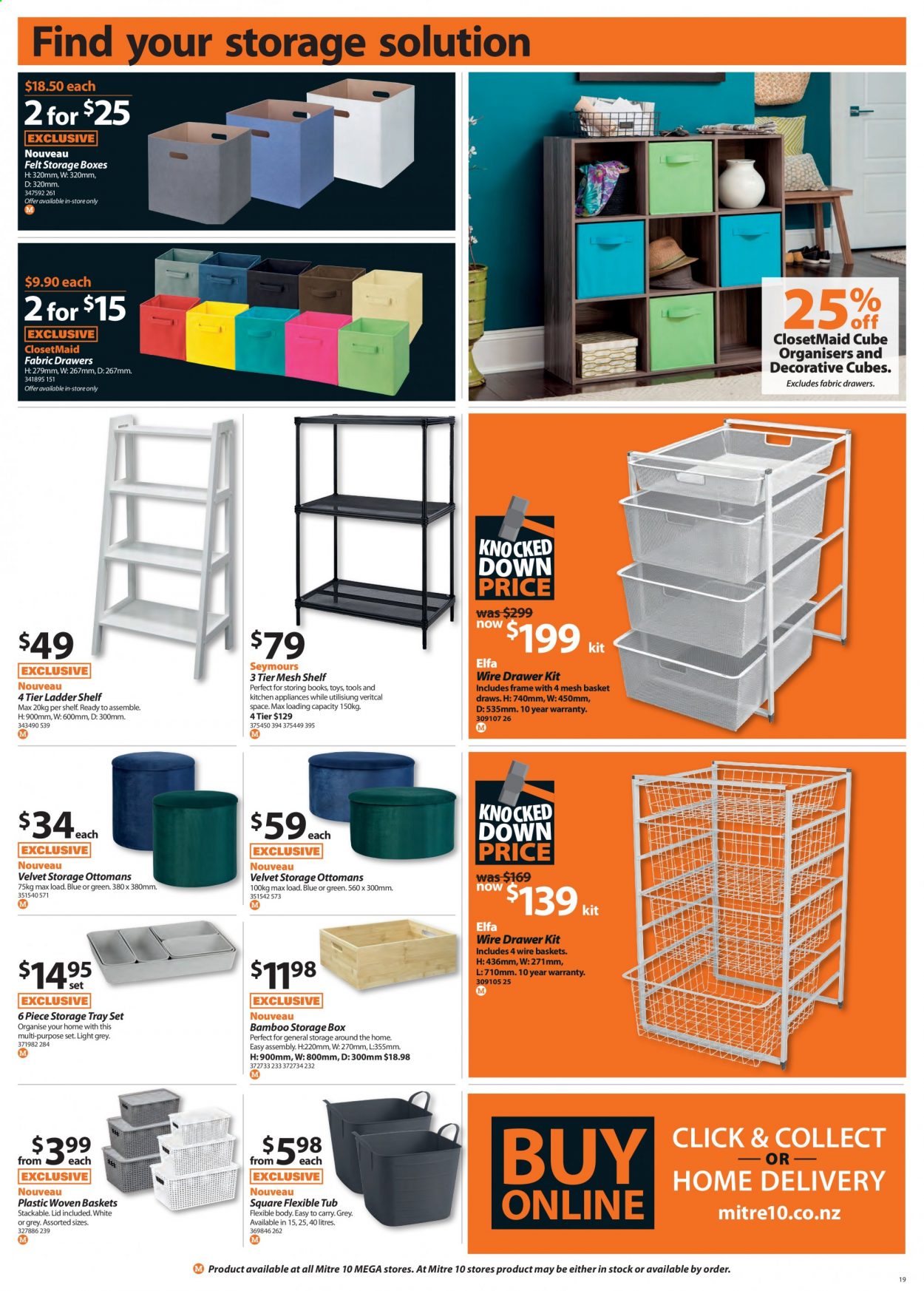 thumbnail - Mitre 10 mailer - 04.02.2021 - 28.02.2021 - Sales products - storage box, ladder, tray. Page 19.