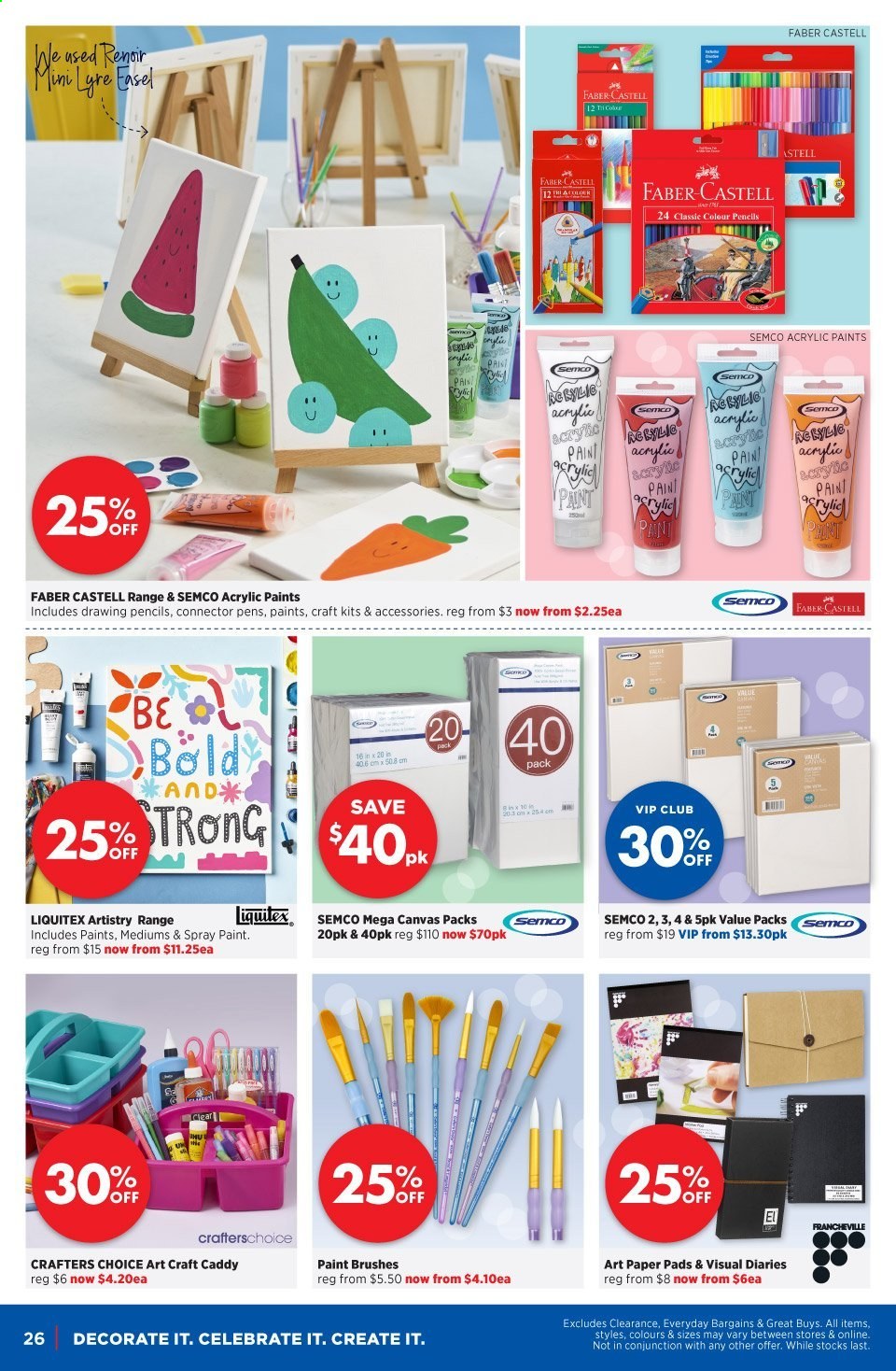 thumbnail - Spotlight mailer - 17.02.2021 - 07.03.2021 - Sales products - paint brush, paper, pencil, sketch pad, canvas. Page 26.