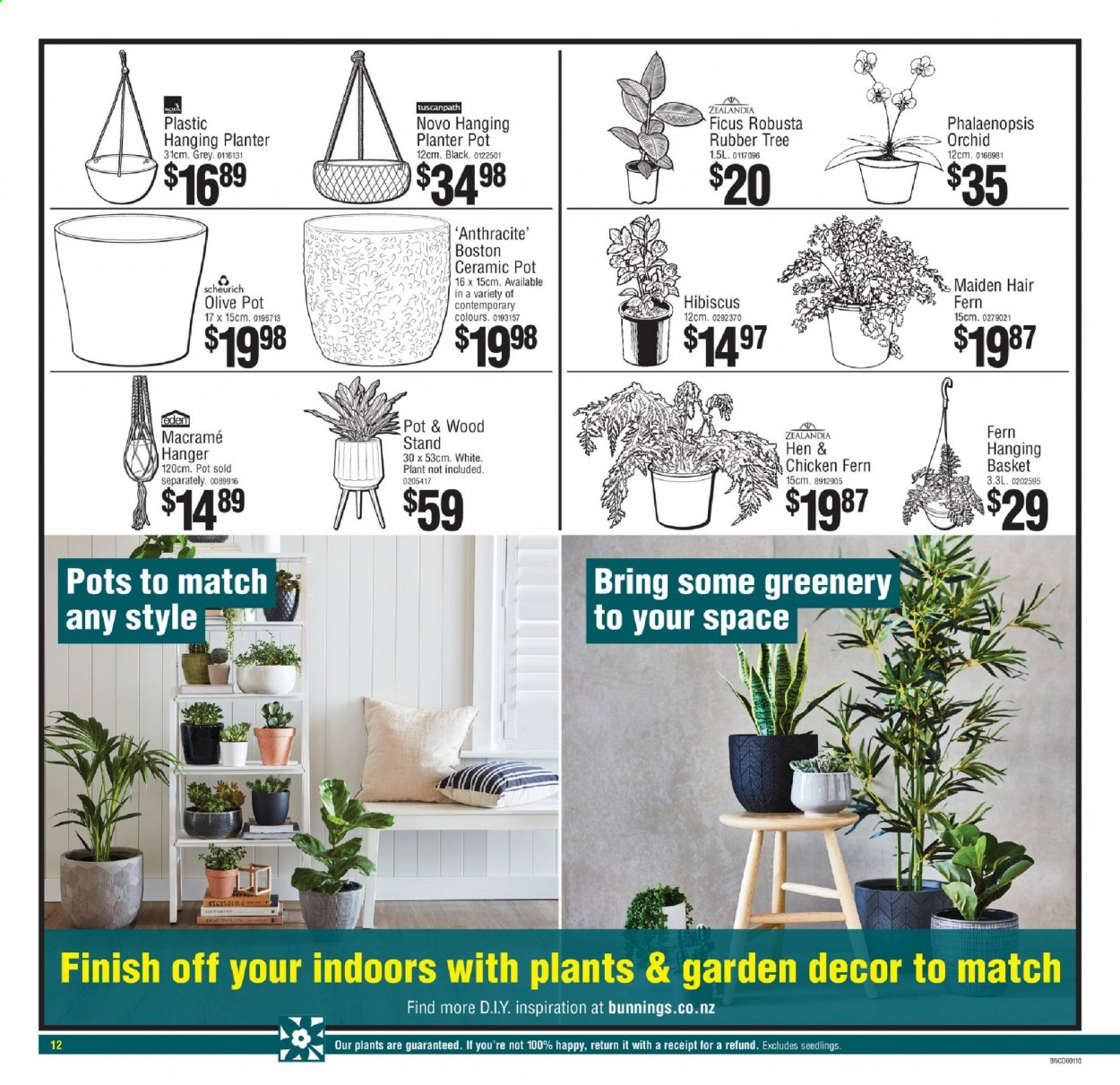thumbnail - Bunnings Warehouse mailer - 20.02.2021 - 07.03.2021 - Sales products - hanging planter. Page 12.