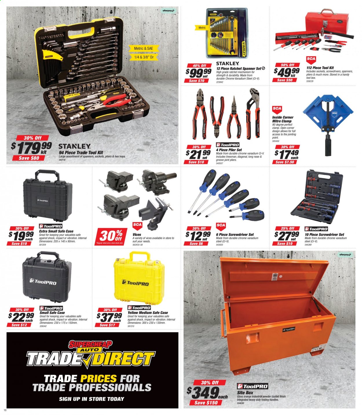 thumbnail - SuperCheap Auto mailer - 25.02.2021 - 07.03.2021 - Sales products - spanner, screwdriver, tool box, pliers, screwdriver set, tool set. Page 10.