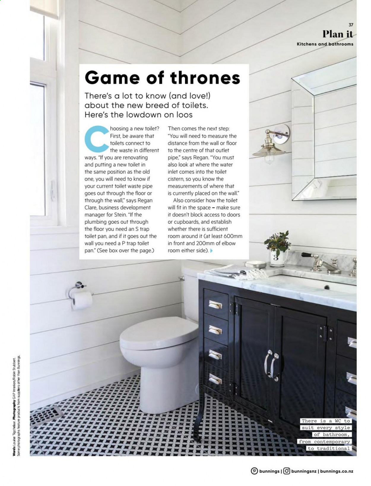thumbnail - Bunnings Warehouse mailer - Sales products - toilet, pipe, door. Page 37.