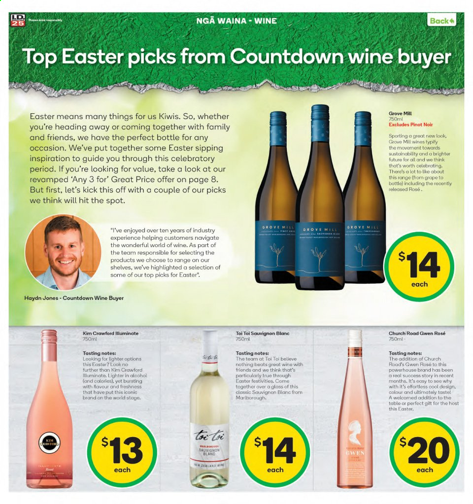 thumbnail - Countdown mailer - 29.03.2021 - 11.04.2021 - Sales products - kiwi, wine, Pinot Noir, alcohol, Sauvignon Blanc, Beats, rose. Page 3.