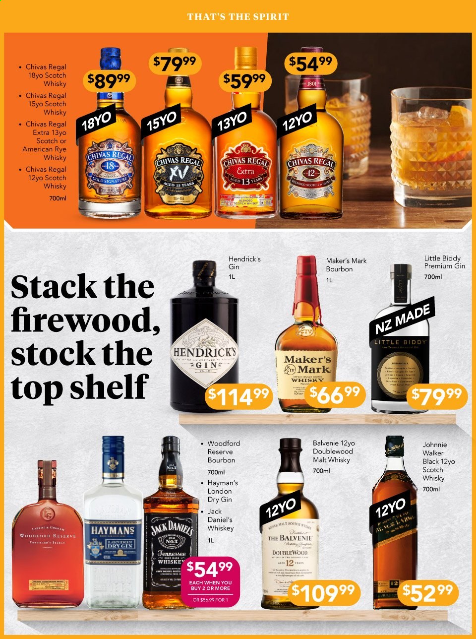 thumbnail - Liquorland mailer - 12.04.2021 - 02.05.2021 - Sales products - bourbon, gin, whiskey, Johnnie Walker, Chivas Regal, Hendrick's, bourbon whiskey, scotch whisky, whisky. Page 2.