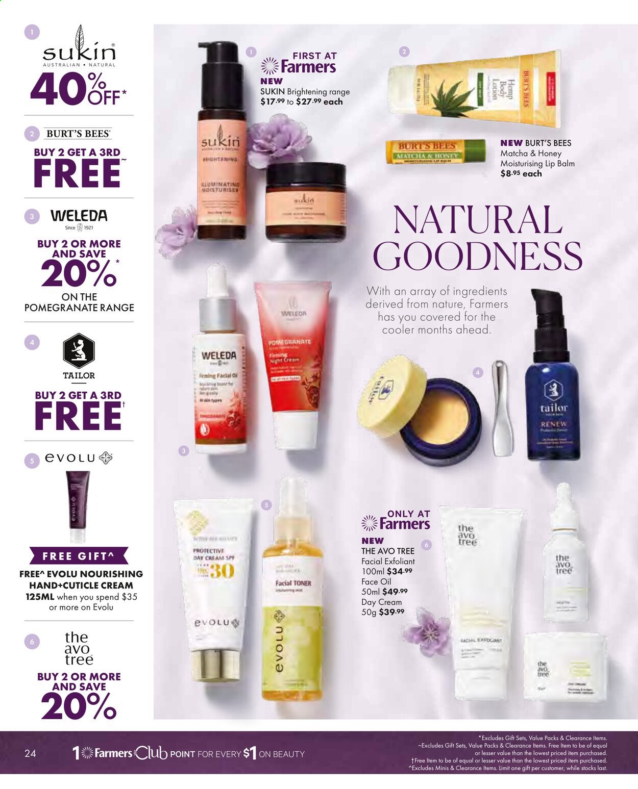 thumbnail - Farmers mailer - 29.04.2021 - 19.05.2021 - Sales products - day cream, lip balm, night cream, facial oil, Sukin, body lotion. Page 26.