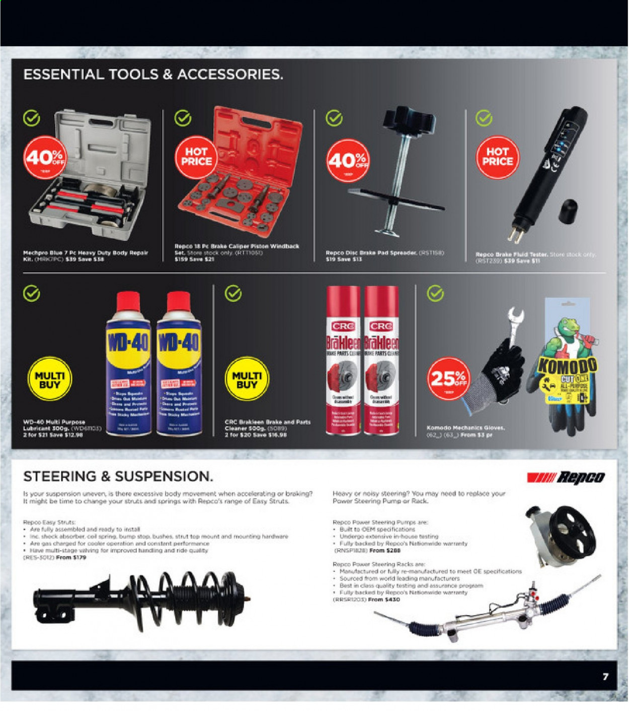 thumbnail - Repco mailer - 12.05.2021 - 25.05.2021 - Sales products - lubricant, tools & accessories, WD-40, cleaner, brake fluid. Page 7.