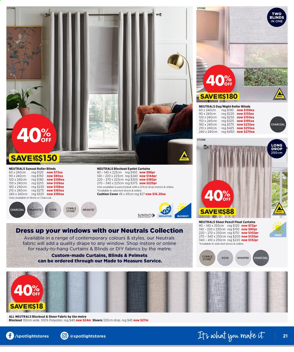 thumbnail - Spotlight mailer - 12.05.2021 - 30.05.2021 - Sales products - pencil, cushion, curtain. Page 21.