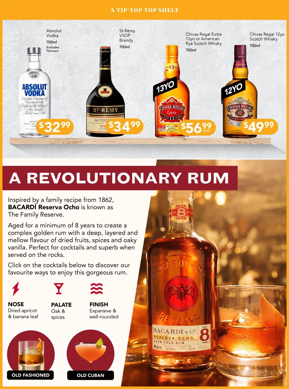 thumbnail - Liquorland mailer - 14.06.2021 - 27.06.2021 - Sales products - dried fruit, Bacardi, brandy, rum, vodka, Absolut, Chivas Regal, scotch whisky, whisky. Page 5.