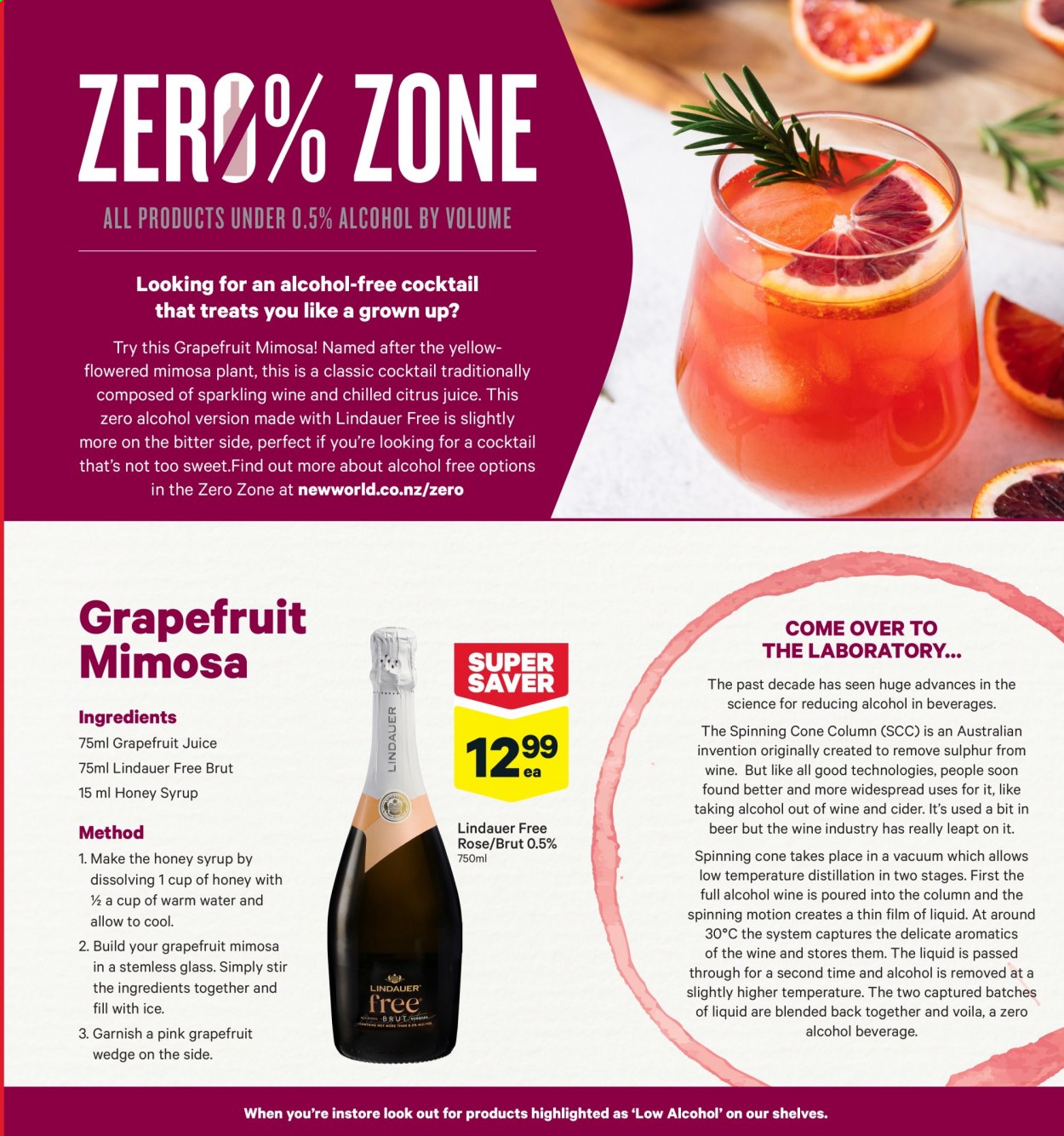 thumbnail - New World mailer - 05.07.2021 - 11.07.2021 - Sales products - honey, syrup, juice, wine, Lindauer, rosé wine, cider, beer, Brut. Page 27.