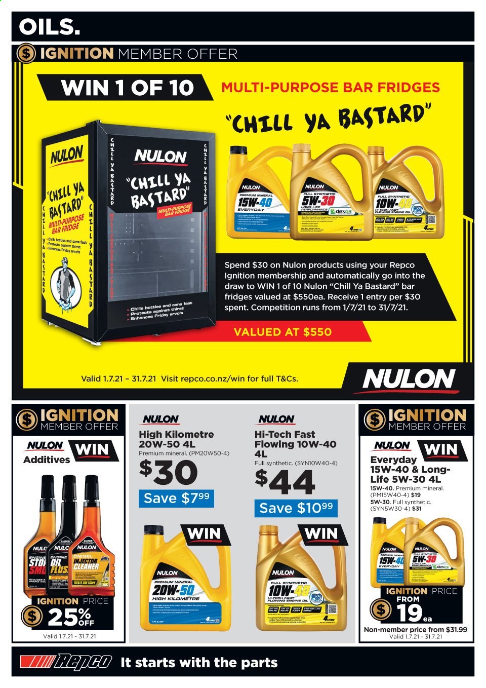 thumbnail - Repco mailer - 14.07.2021 - 27.07.2021 - Sales products - car battery, injector cleaner, cleaner, Nulon. Page 2.