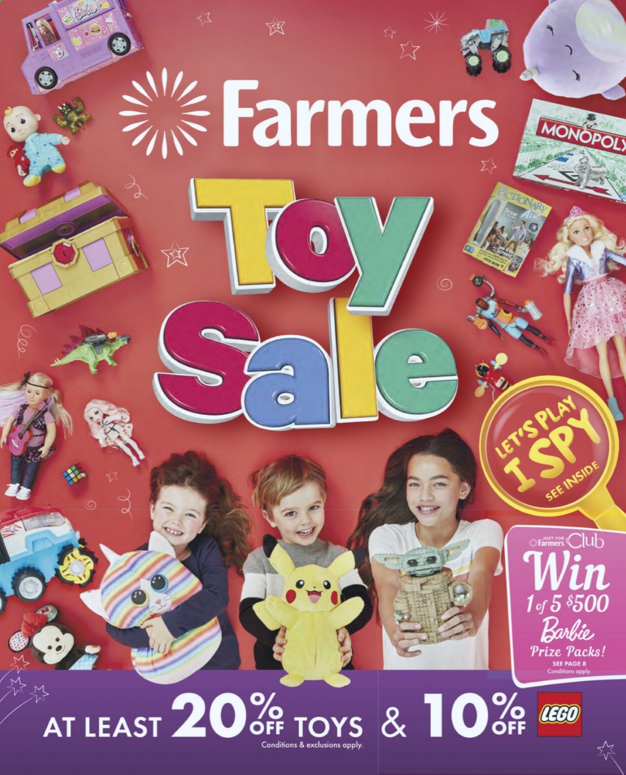 thumbnail - Farmers mailer - 08.07.2021 - 21.07.2021 - Sales products - Barbie, LEGO, Monopoly. Page 1.