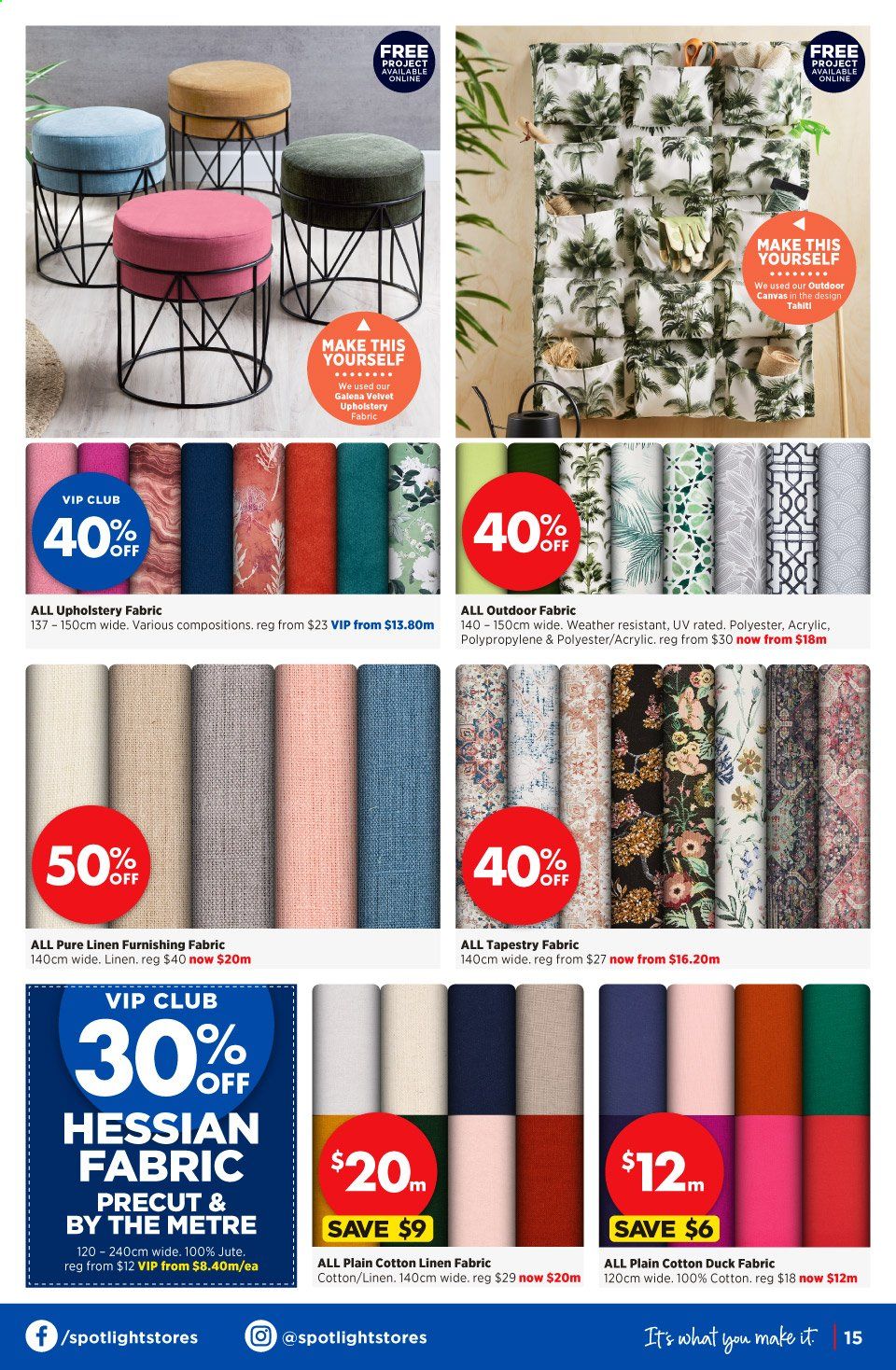 thumbnail - Spotlight mailer - 21.07.2021 - 01.08.2021 - Sales products - canvas, linens, tapestry. Page 13.