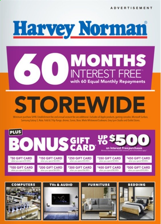 thumbnail - Harvey Norman mailer - 23.07.2021 - 28.07.2021 - Sales products - Apple, drone, Samsung, TV, Sonos. Page 1.