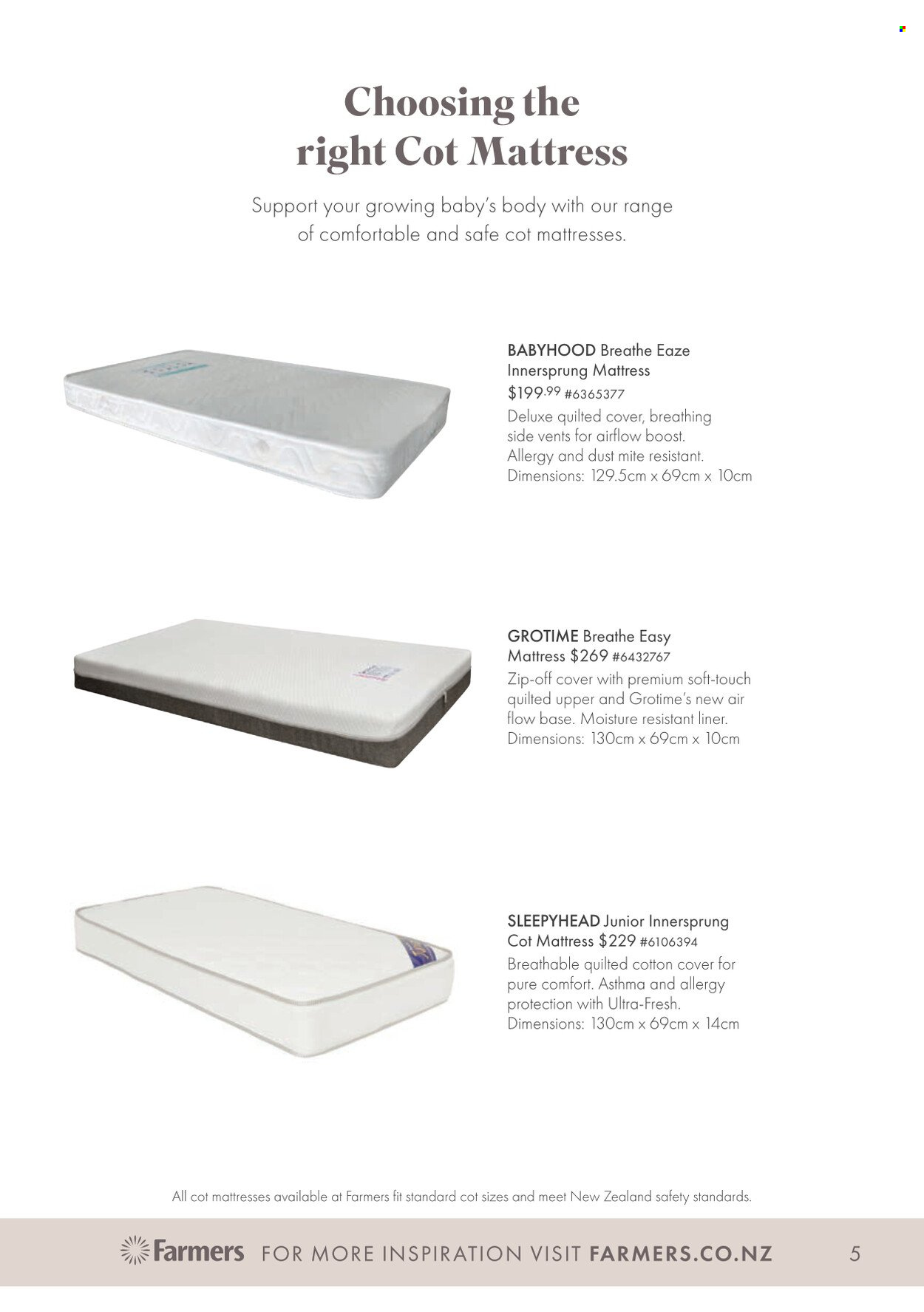 thumbnail - Farmers mailer - Sales products - mattress. Page 5.