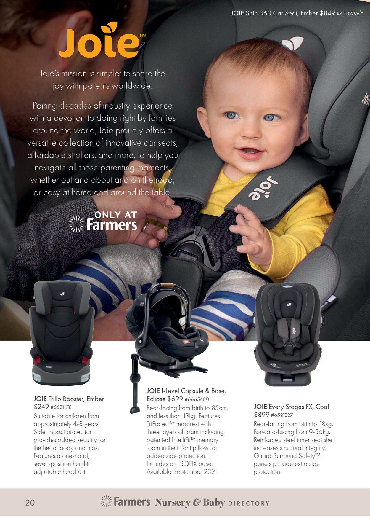thumbnail - Farmers mailer - Sales products - pillow, Joie, baby car seat. Page 20.