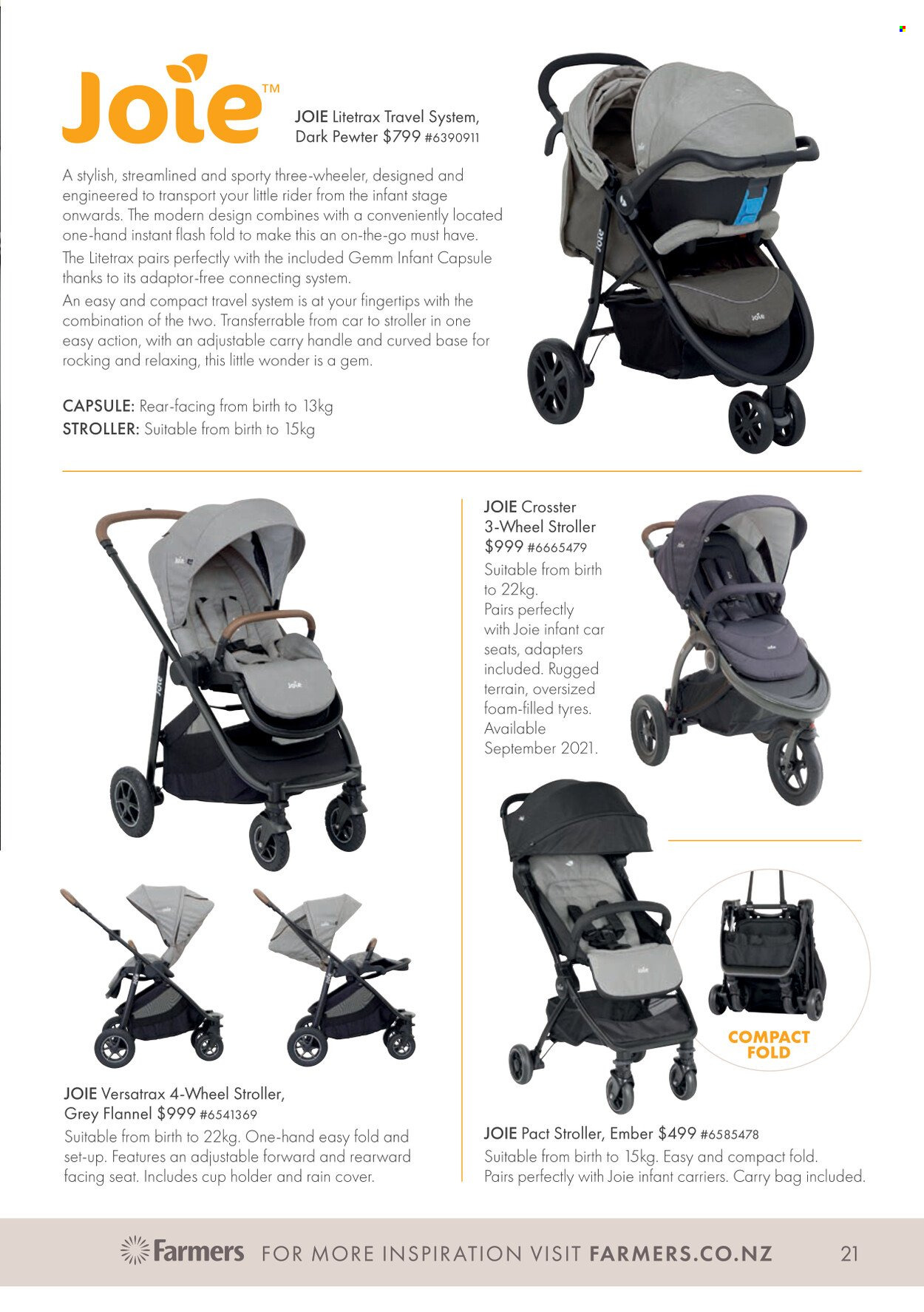 thumbnail - Farmers mailer - Sales products - cup, carry bag, Joie, baby stroller. Page 21.