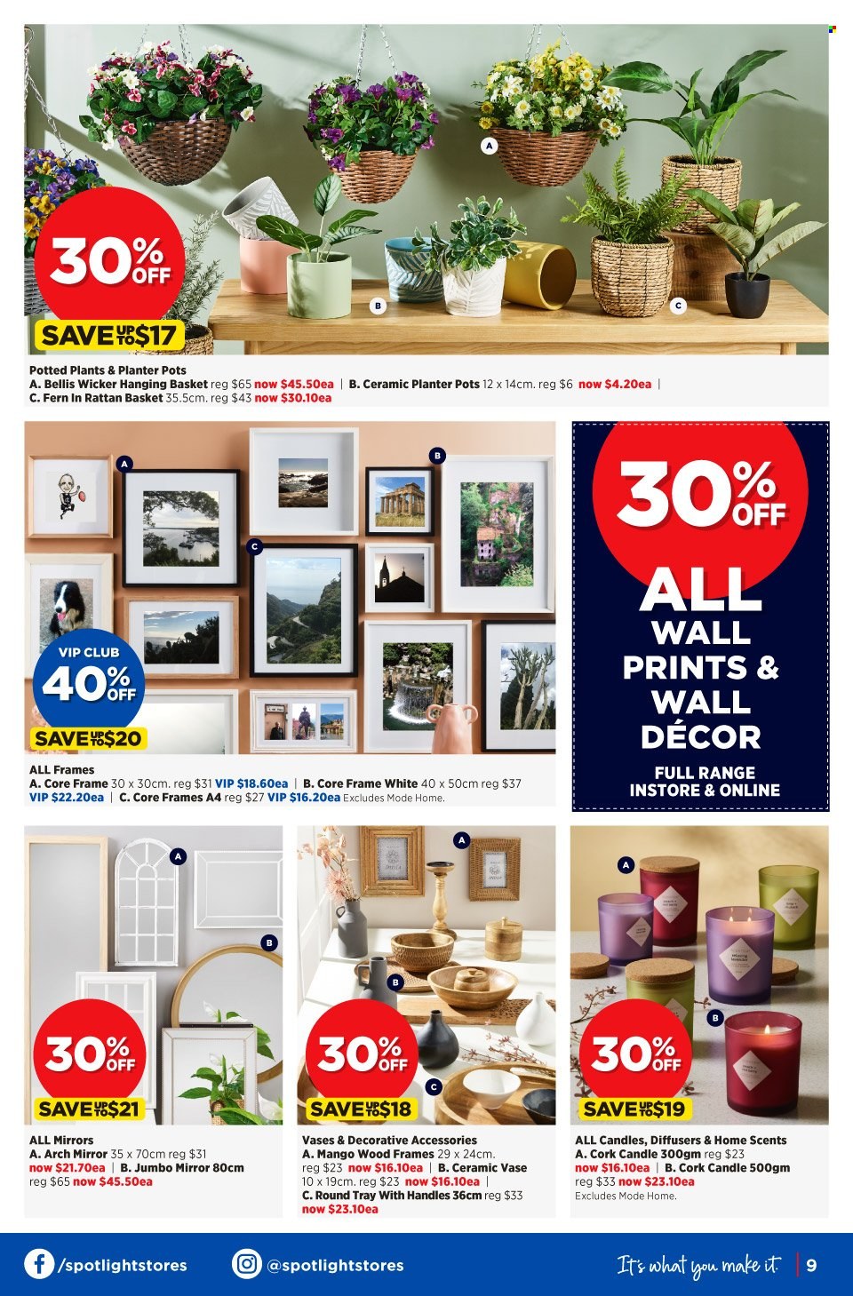 thumbnail - Spotlight mailer - 15.09.2021 - 26.09.2021 - Sales products - basket, tray, pot, candle, diffuser. Page 9.