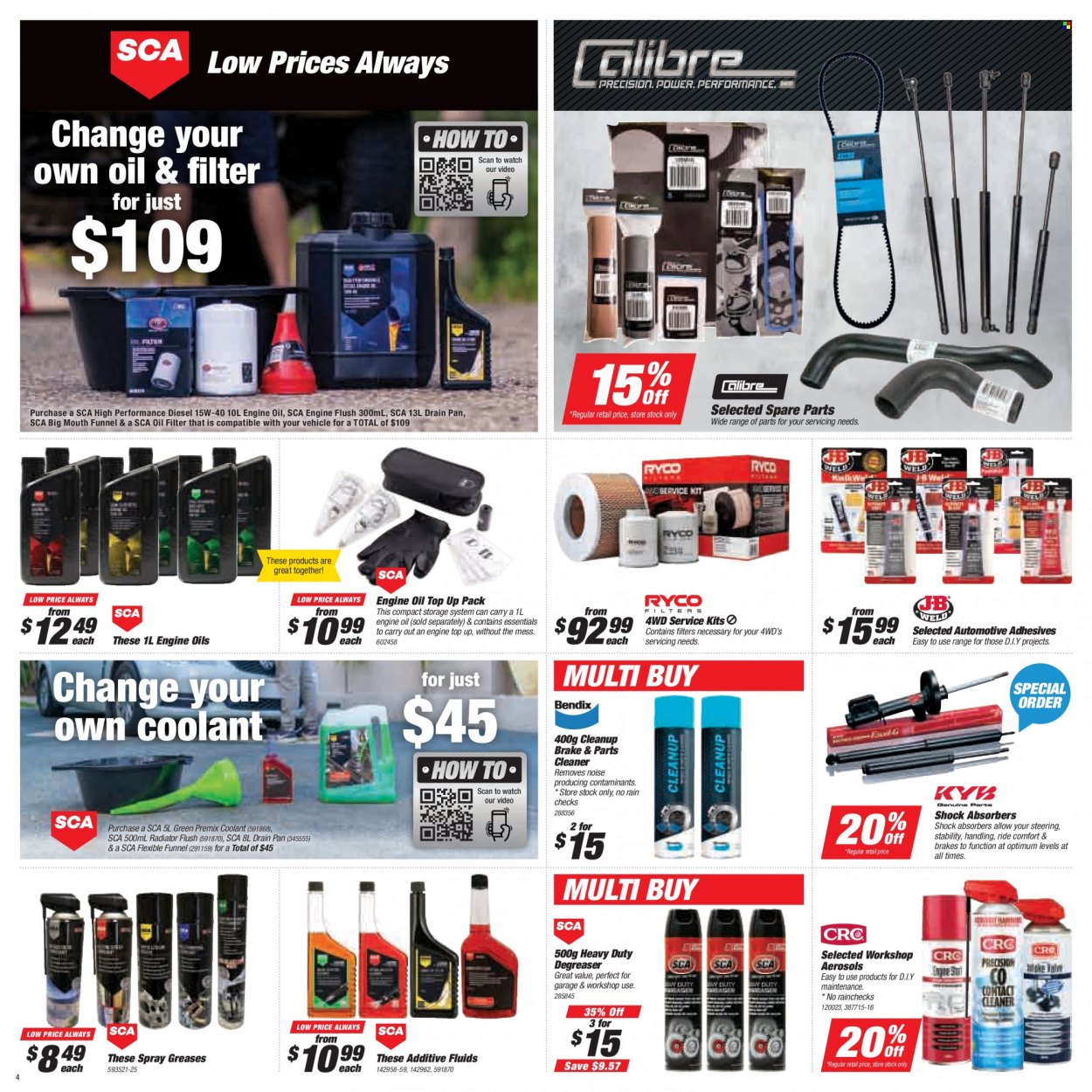 thumbnail - SuperCheap Auto mailer - 16.09.2021 - 26.09.2021 - Sales products - oil filter, cleaner, degreaser, motor oil. Page 4.