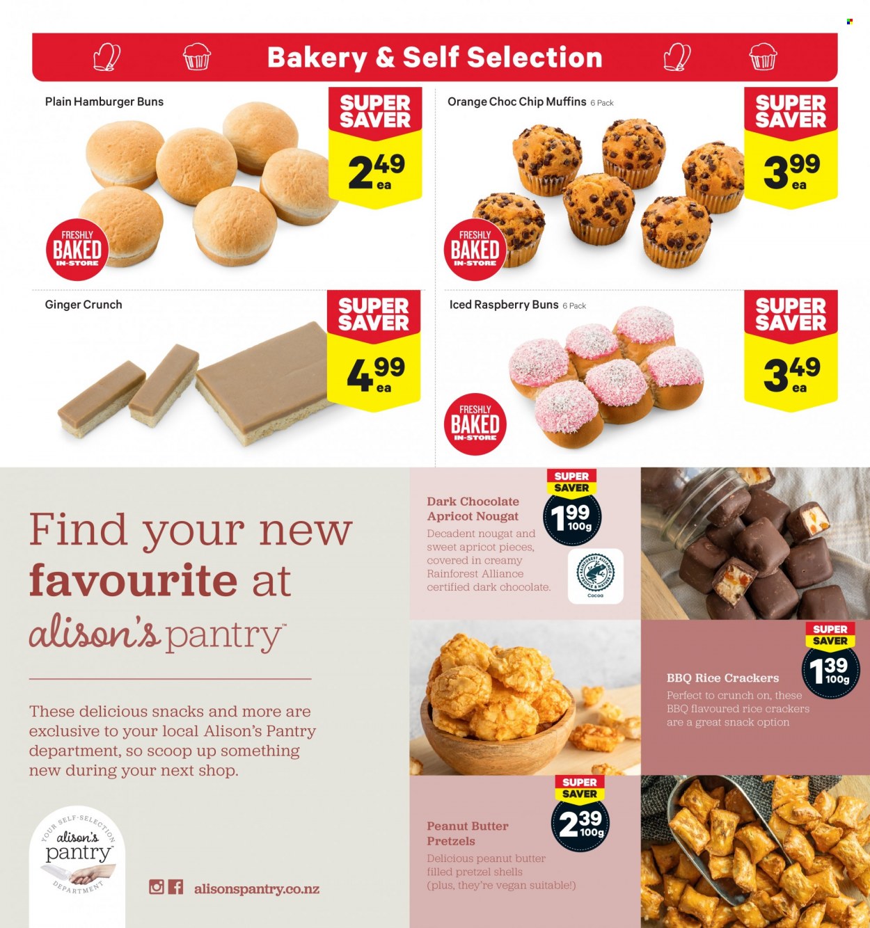 thumbnail - New World mailer - 20.09.2021 - 26.09.2021 - Sales products - pretzels, buns, burger buns, muffin, ginger, oranges, chocolate, snack, nougat, crackers, dark chocolate, rice crackers, peanut butter. Page 6.