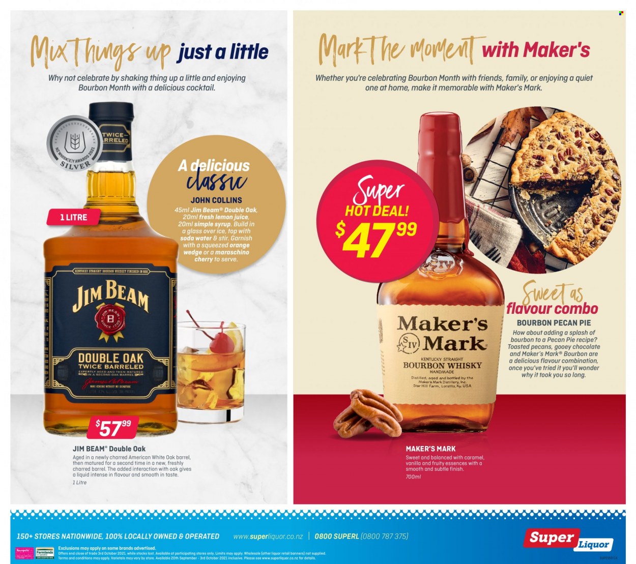 Super Liquor mailer - 20.09.2021 - 03.10.2021 - Sales products - bourbon, liquor, Jim Beam, whisky. Page 6.