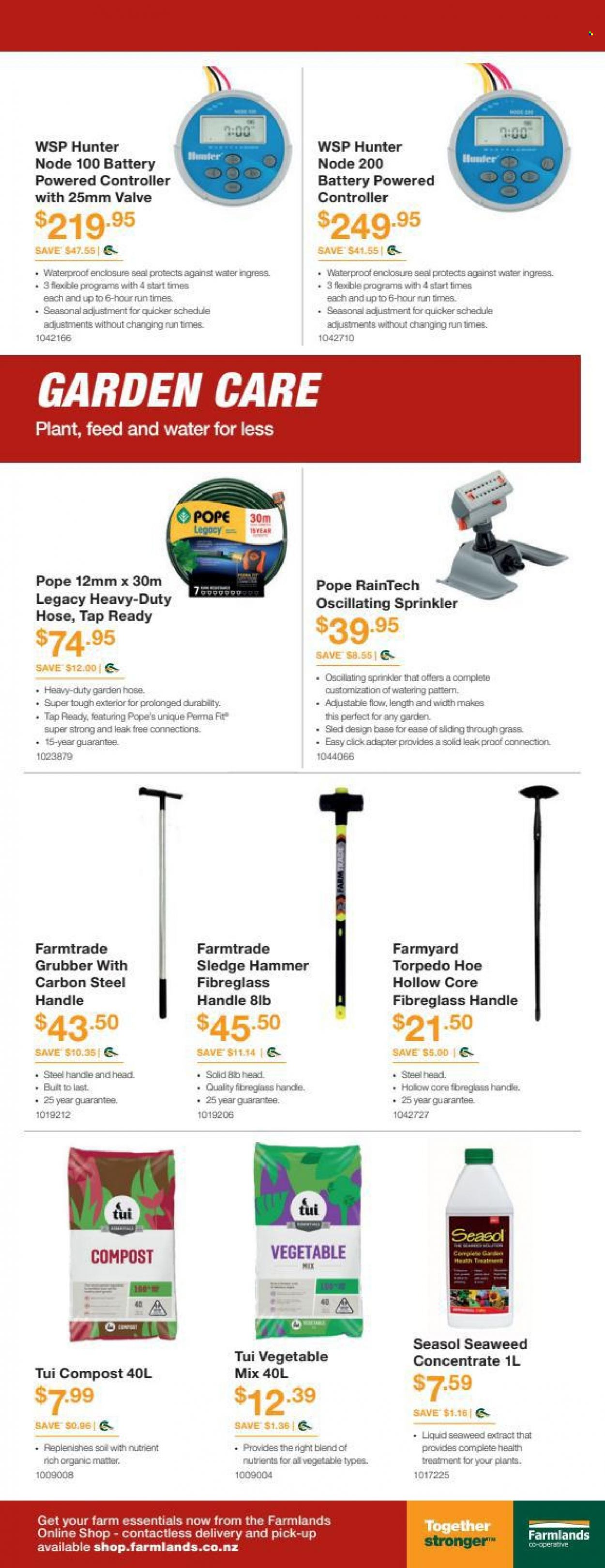 thumbnail - Farmlands mailer - 01.10.2021 - 31.10.2021 - Sales products - hammer, garden hose, compost. Page 15.