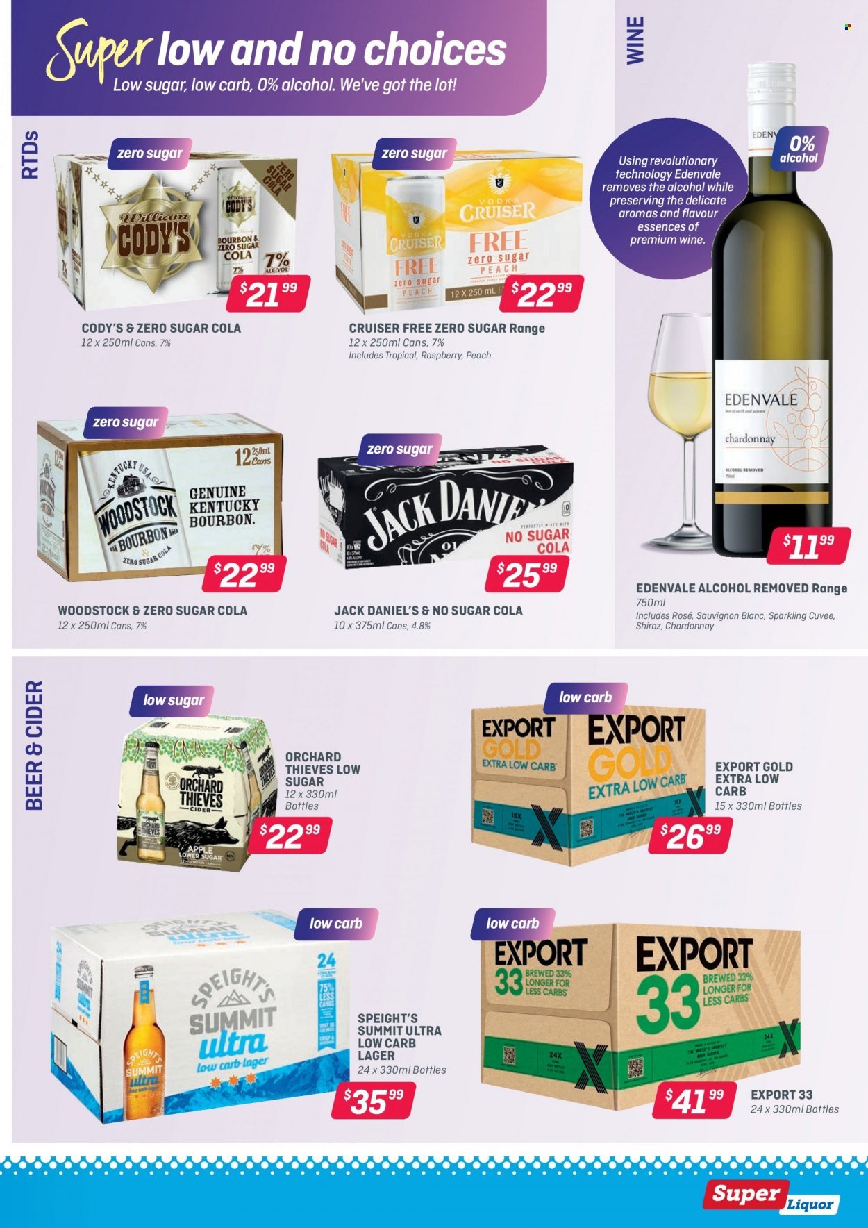 Super Liquor mailer - 01.11.2021 - 14.11.2021 - Sales products - red wine, white wine, Chardonnay, wine, Cuvée, Shiraz, Sauvignon Blanc, rosé wine, Jack Daniel's, cider, Lager. Page 9.