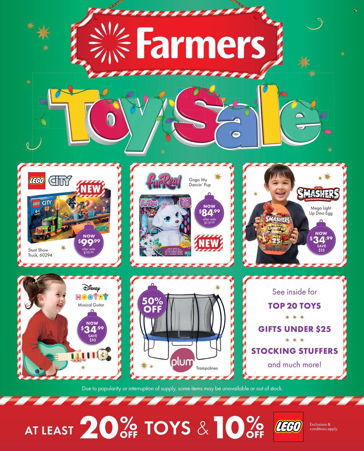 thumbnail - Farmers mailer - 04.11.2021 - 14.11.2021 - Sales products - LEGO, LEGO City, guitar, trampoline. Page 1.