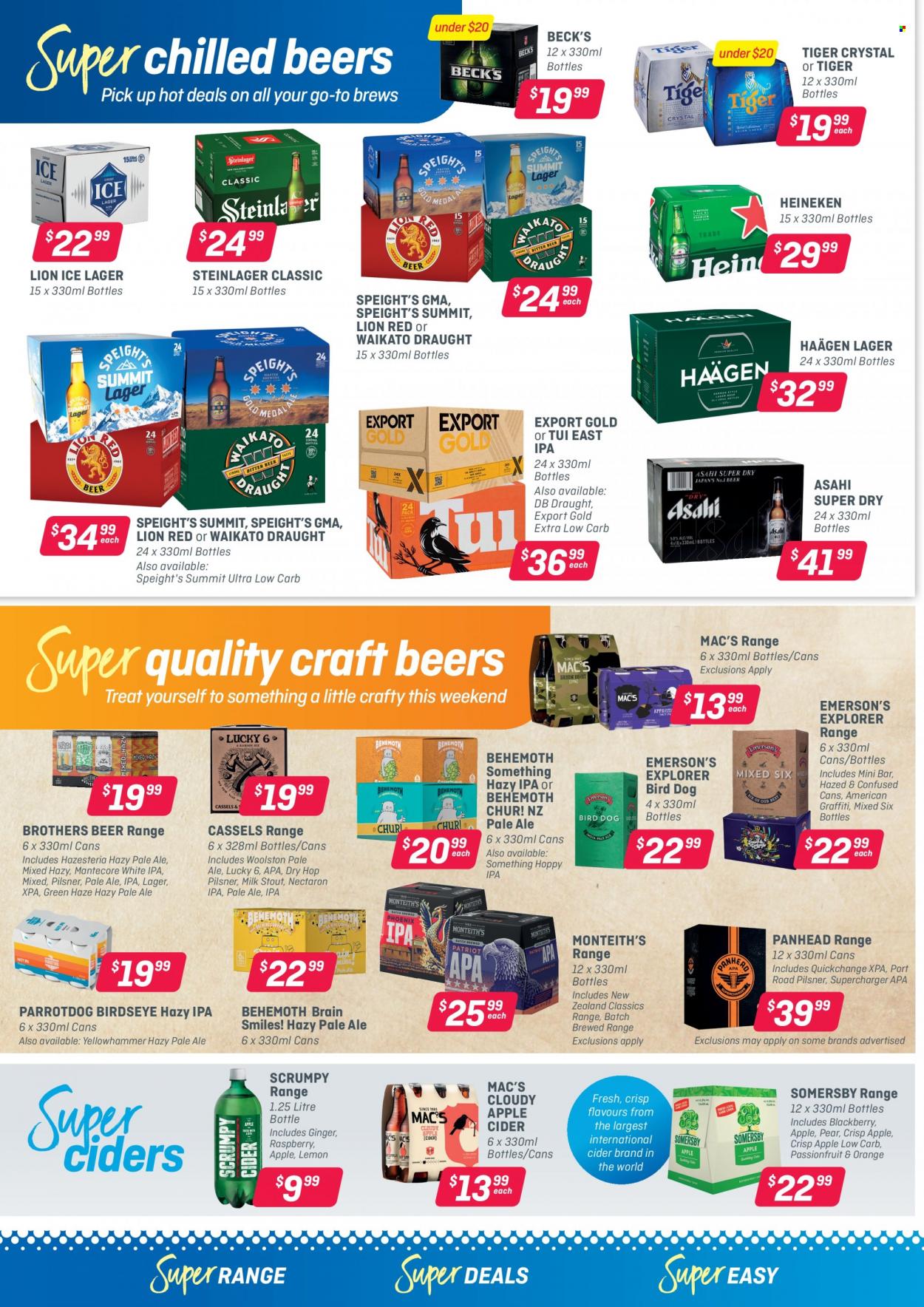 Super Liquor mailer - 15.11.2021 - 28.11.2021 - Sales products - apple cider, BROTHERS, cider, beer, Heineken, Steinlager, Mac’s, BECK'S, Lager, IPA. Page 2.