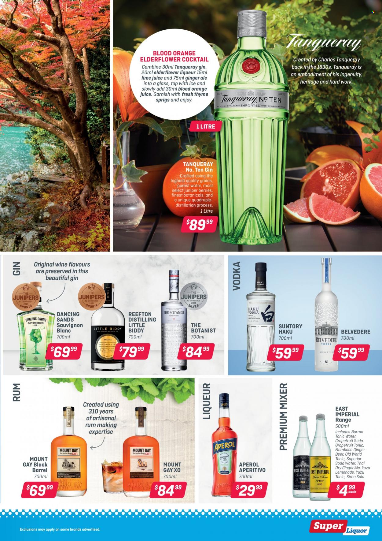 Super Liquor mailer - 15.11.2021 - 28.11.2021 - Sales products - white wine, wine, Sauvignon Blanc, gin, liqueur, rum, vodka, Aperol, beer, ginger beer. Page 11.