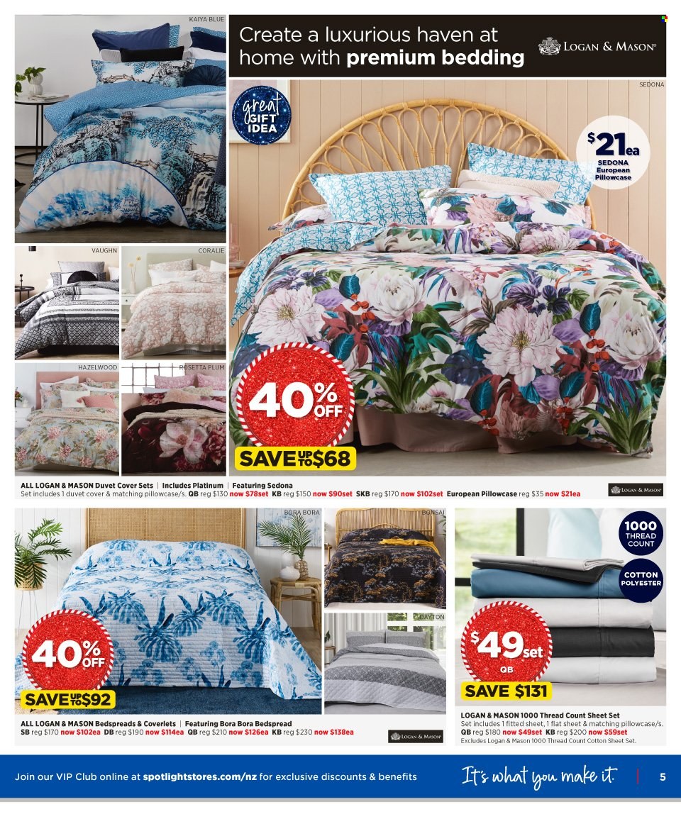thumbnail - Spotlight mailer - 17.11.2021 - 05.12.2021 - Sales products - bedding, bedspread, duvet, pillowcase. Page 5.