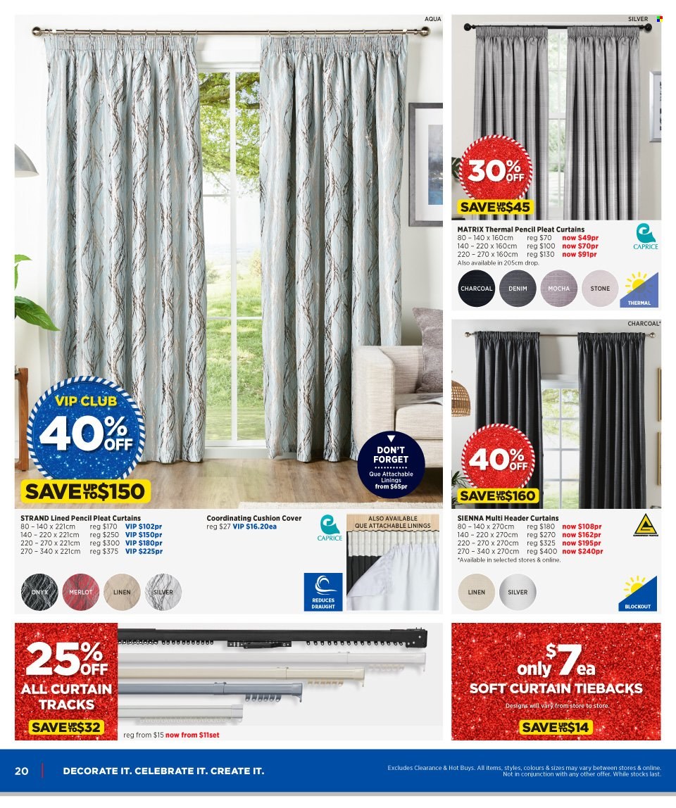 thumbnail - Spotlight mailer - 17.11.2021 - 05.12.2021 - Sales products - pencil, cushion, linens, curtain. Page 20.