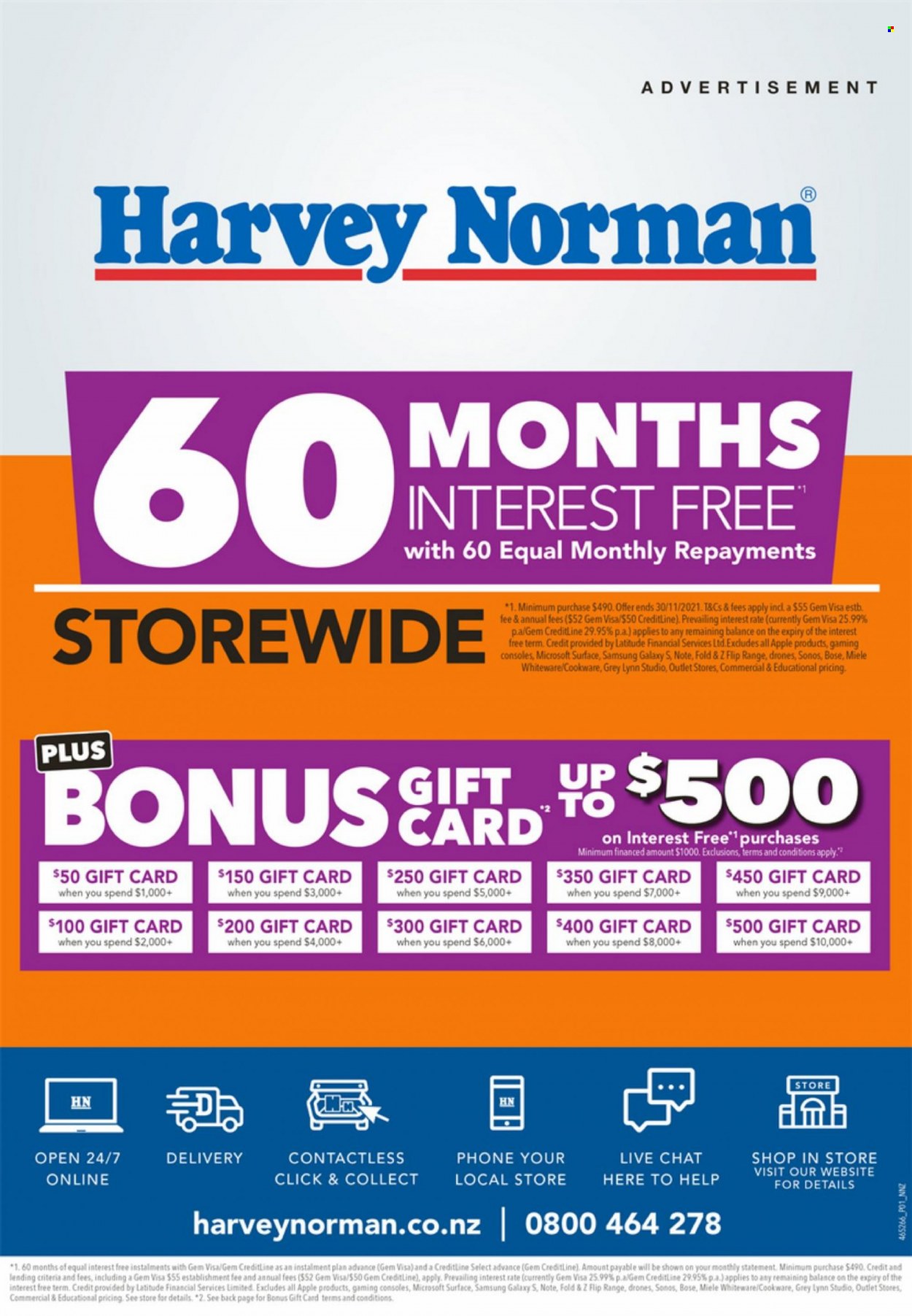 thumbnail - Harvey Norman mailer - 22.11.2021 - 30.11.2021 - Sales products - Apple, Samsung Galaxy, drone, Samsung, phone, Samsung Galaxy S, Sonos, BOSE, Miele. Page 1.