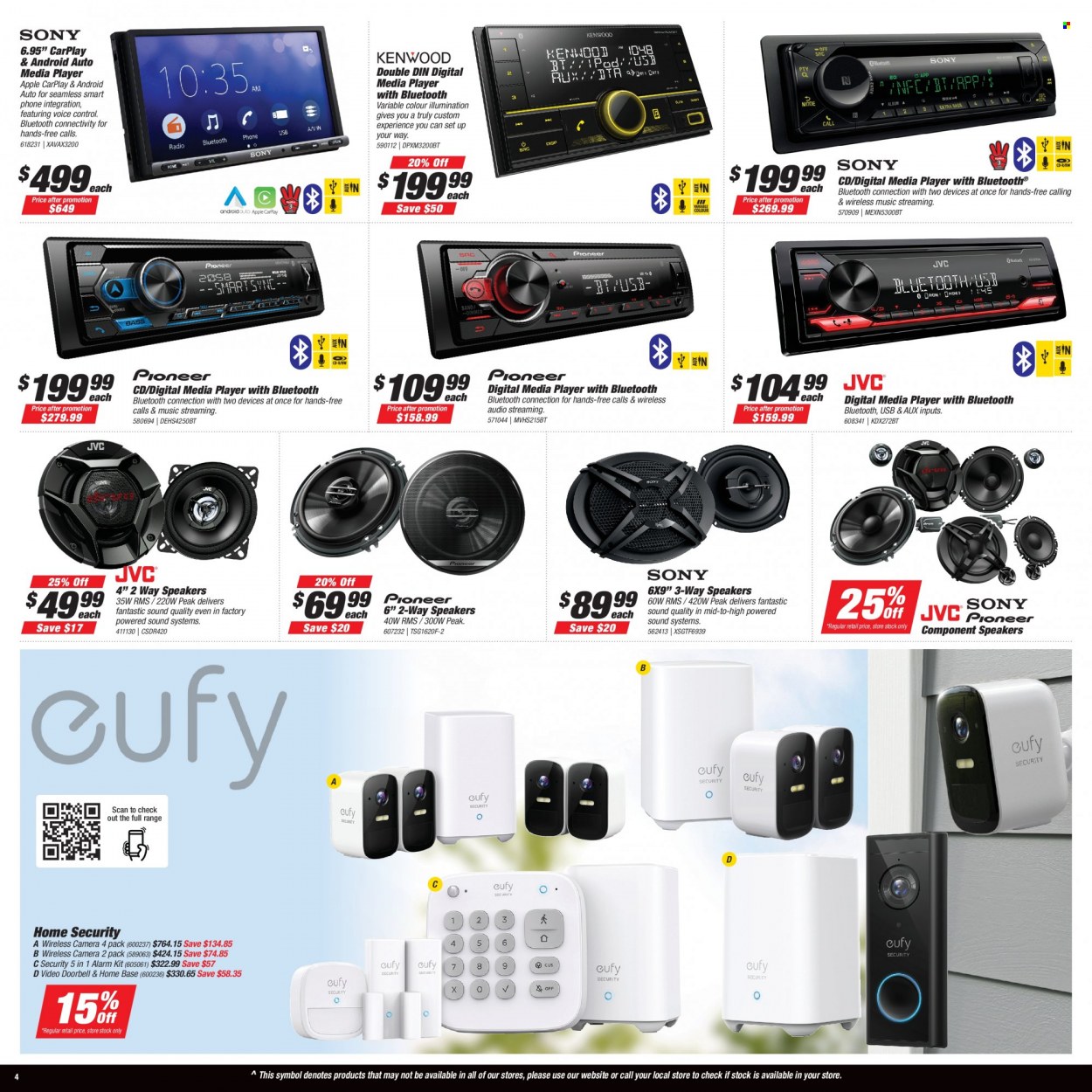 thumbnail - SuperCheap Auto mailer - 09.12.2021 - 22.12.2021 - Sales products - doorbell, alarm, video doorbell, camera, car speakers, media player, speaker. Page 4.