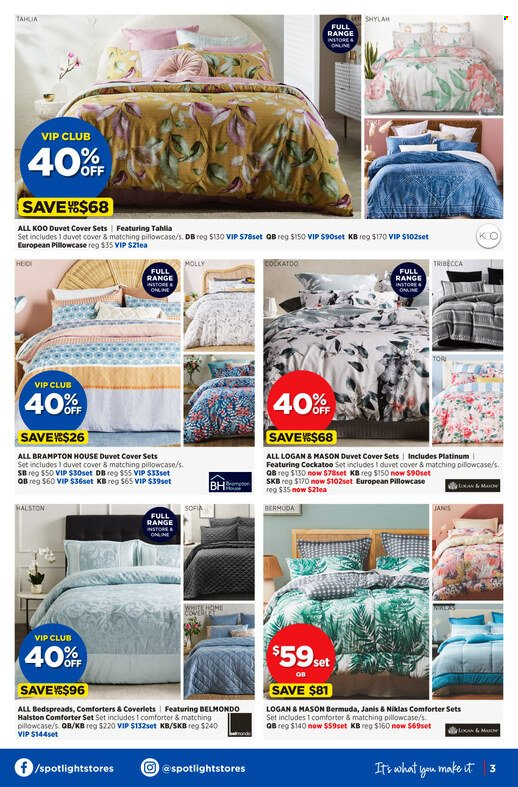 thumbnail - Spotlight mailer - 05.01.2022 - 16.01.2022 - Sales products - bedspread, duvet, comforter, pillowcase. Page 3.