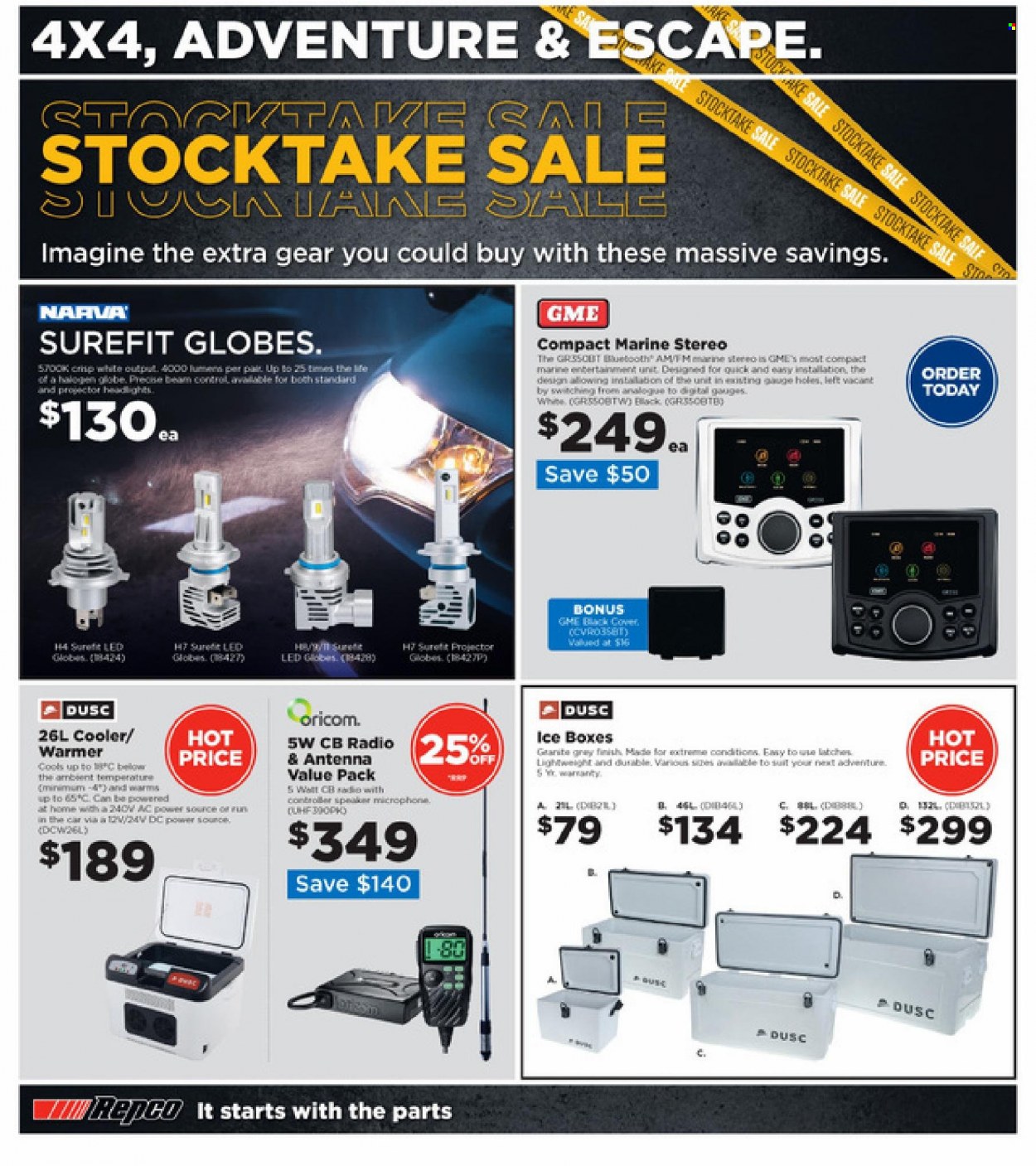 thumbnail - Repco mailer - 05.01.2022 - 18.01.2022 - Sales products - radio, microphone, antenna, Lee. Page 2.