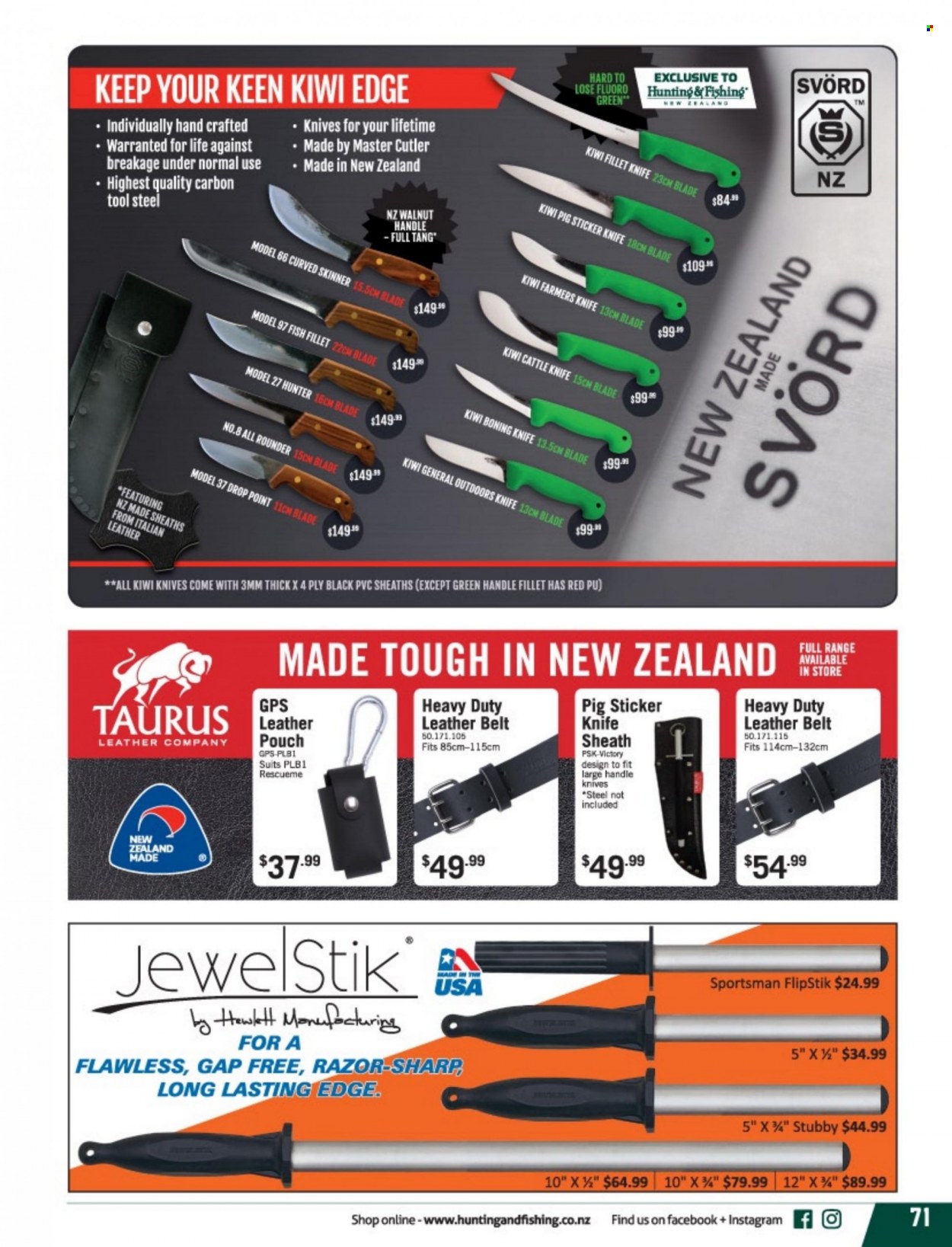 thumbnail - Hunting & Fishing mailer - Sales products - knife. Page 71.