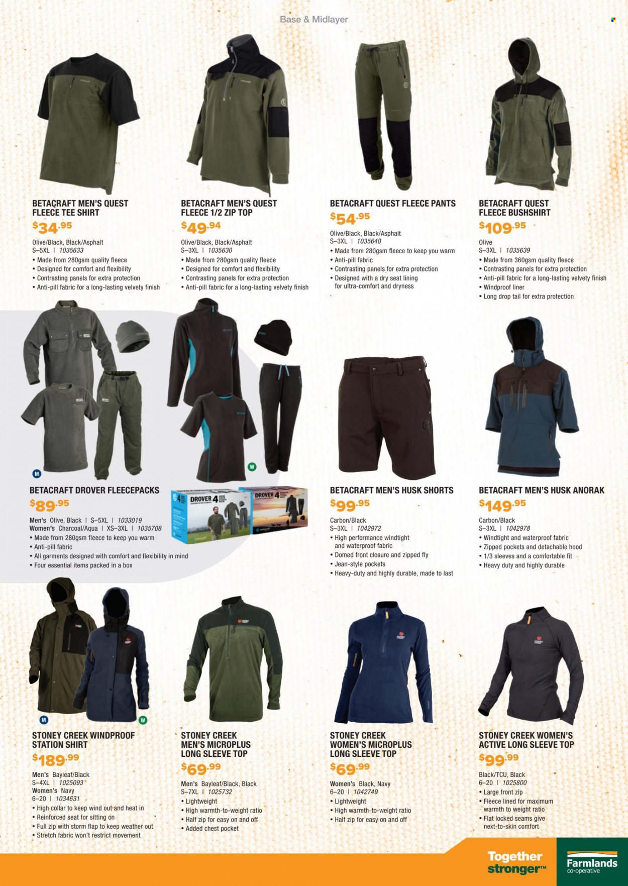 thumbnail - Farmlands mailer - Sales products - shorts, pants, shirt, t-shirt. Page 9.