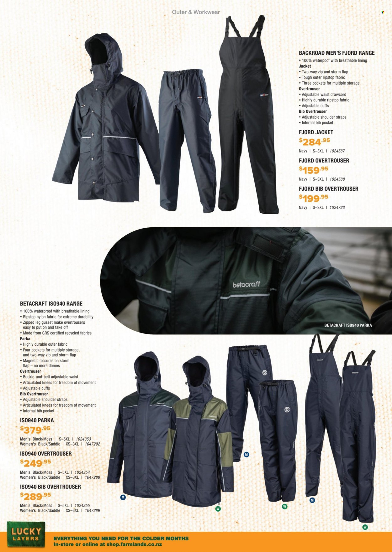 thumbnail - Farmlands mailer - Sales products - jacket, parka, belt. Page 14.