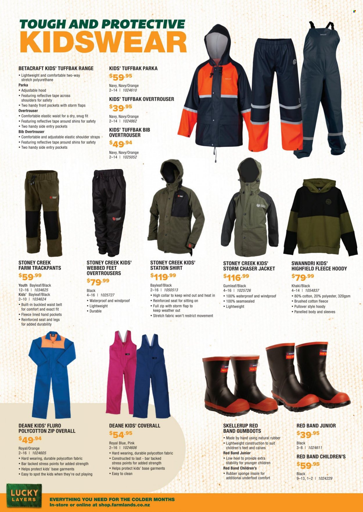 thumbnail - Farmlands mailer - Sales products - jacket, parka, shirt, pullover, Snug, waist belt. Page 20.