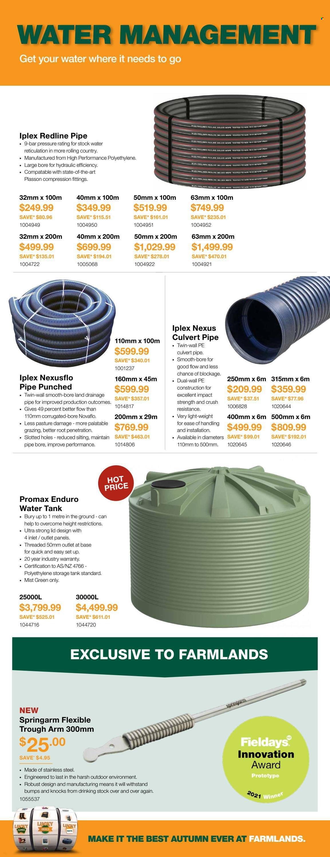 thumbnail - Farmlands mailer - 01.05.2022 - 31.05.2022 - Sales products - tank, pipe, water tank. Page 18.