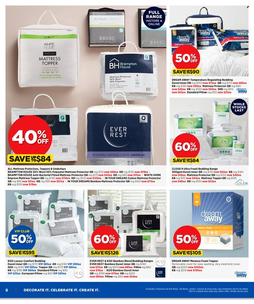 thumbnail - Spotlight mailer - 11.05.2022 - 29.05.2022 - Sales products - bedding, duvet, topper, pillow, mattress protector. Page 8.