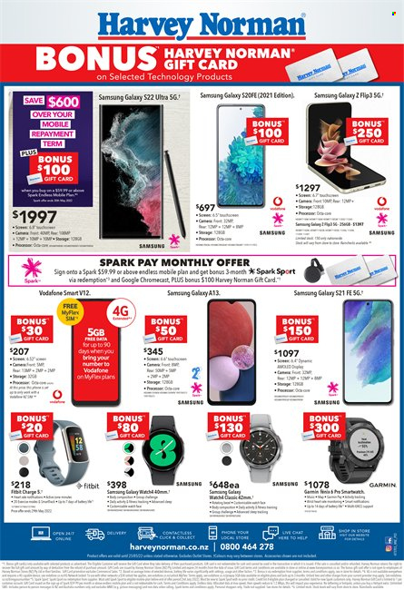 thumbnail - Harvey Norman mailer - 13.05.2022 - 25.05.2022 - Sales products - Samsung Galaxy, Samsung, phone, Garmin, Fitbit, Google Chromecast. Page 3.