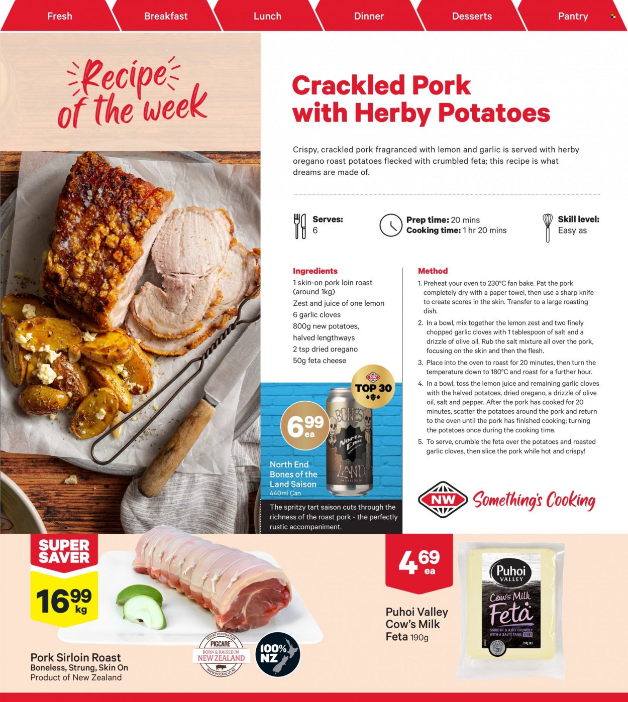 thumbnail - New World mailer - 23.05.2022 - 29.05.2022 - Sales products - cheese, feta, milk, pepper, cloves, lemon juice, pork loin, pork meat, knife. Page 5.