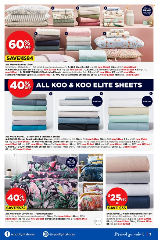 thumbnail - Spotlight mailer - 08.06.2022 - 26.06.2022 - Sales products - bedding, duvet, linens, pillowcase, flannelette sheets. Page 3.