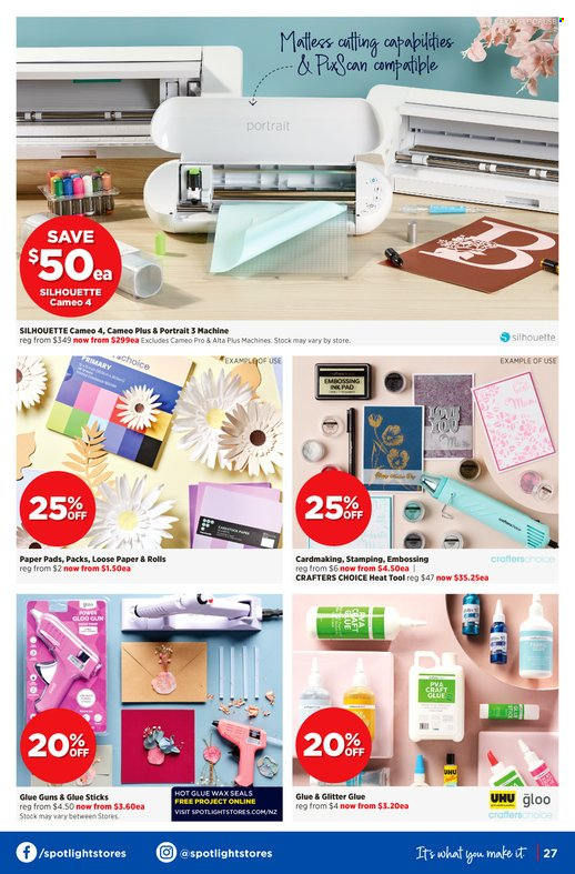 thumbnail - Spotlight mailer - 08.06.2022 - 26.06.2022 - Sales products - glitter, paper, sketch pad. Page 23.
