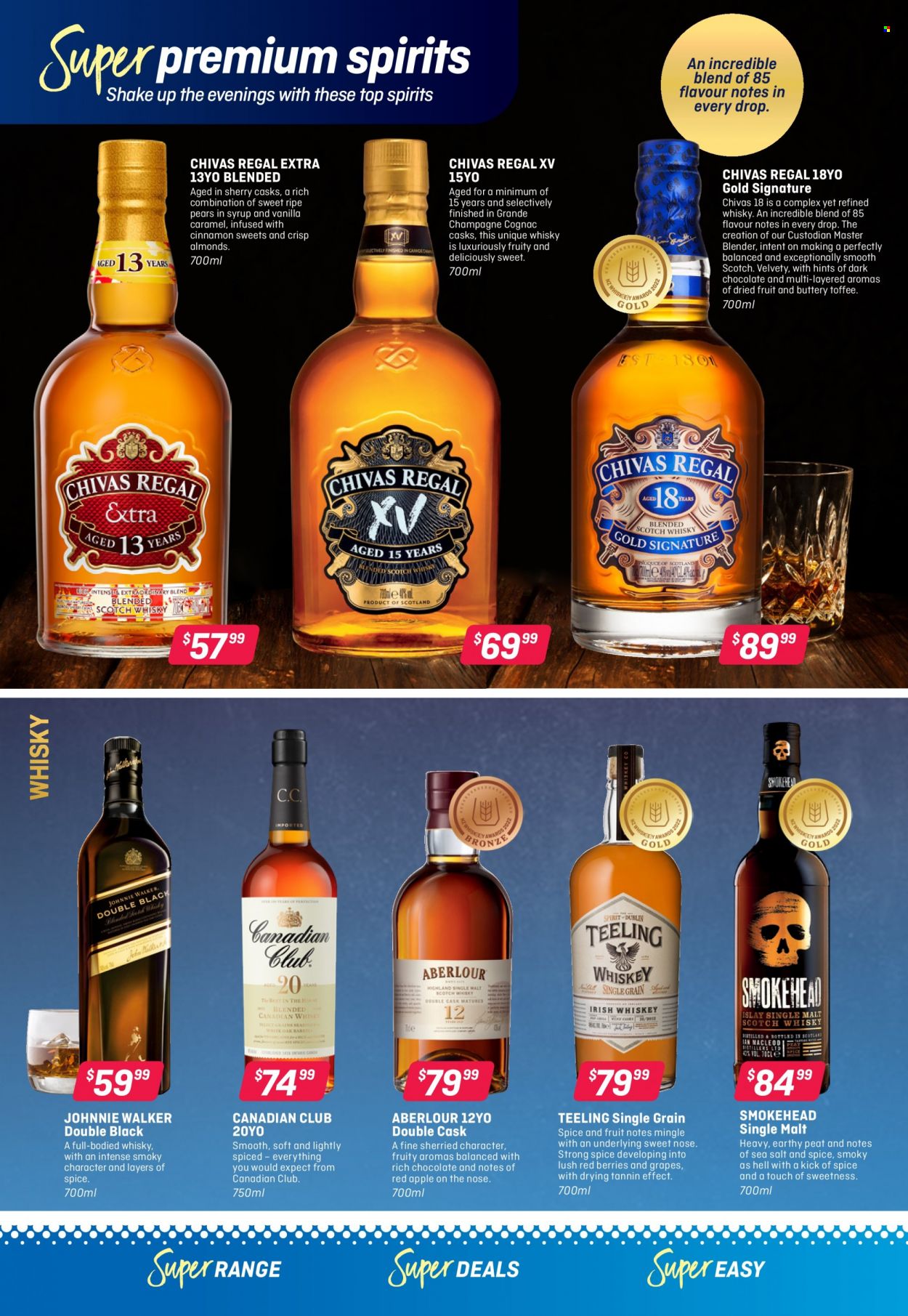 thumbnail - Super Liquor mailer - 13.06.2022 - 26.06.2022 - Sales products - champagne, cognac, sherry, Johnnie Walker, Chivas Regal, whisky. Page 15.